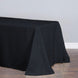 Black Seamless Polyester Rectangular Tablecloth Rounded Corners 90x156inch Oval Oblong Tablecloth
