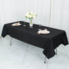 54x96inch Black 200 GSM Seamless Premium Polyester Rectangle Tablecloth