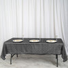 60"x102" Black Premium Sequin Rectangle Tablecloth
