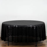 108" Wholesale Premium Black Sequin Round Tablecloth For Wedding Banquet Party