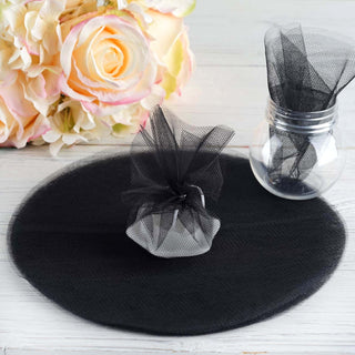 Elegant and Versatile Black Sheer Nylon Tulle Circles