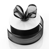 Black Sheer Organza Ribbon with Satin Edges - Add Elegance to Your Gifts