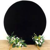7.5ft Black Soft Velvet Fitted Round Wedding Arch Cover