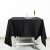 70 inches Black Square 100% Cotton Linen Seamless Tablecloth | Washable
