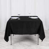 Black Polyester Square Tablecloth 70"x70"