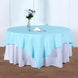 90inch Blue Seamless Square Polyester Table Overlay