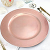 6 Pack | 13Inch Blush / Rose Gold Acrylic Plastic Charger Plates, Dinner Party Decor