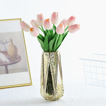 10 Stems 13" Blush Artificial Foam Tulip Flower Bouquets