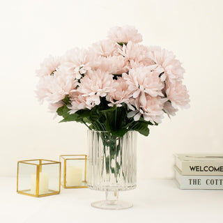 Add Elegance to Your Event with Blush Artificial Silk Chrysanthemum Flower Bouquets