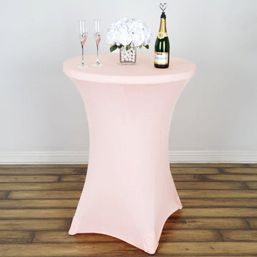 Blush Cocktail Spandex Table Cover