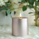 3inch Blush/Rose Gold Dripless Unscented Pillar Candle, Long Lasting Candle