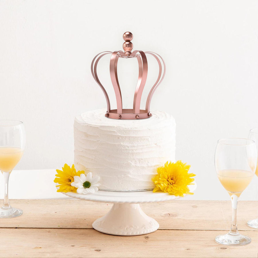 9inch Blush/Rose Gold Metal Royal Crown Cake Topper, Wedding Cake Decor