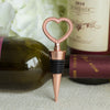 Blush/Rose Gold Metal Studded Heart Wine Bottle Stopper Wedding Favor With Velvet Gift Box