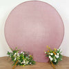 7.5ft Blush / Rose Gold Metallic Shimmer Tinsel Spandex Round Backdrop, 2-Sided Wedding Arch Cover