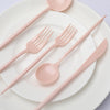 50 Pack | Blush Pink Premium Plastic Silverware Set