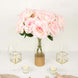 2 Bushes | 17inch Blush Rose Gold Premium Silk Jumbo Rose Flower Bouquet, Floral Arrangements