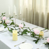 6ft | Blush/Rose Gold Real Touch Artificial Rose & Leaf Flower Garland Vine