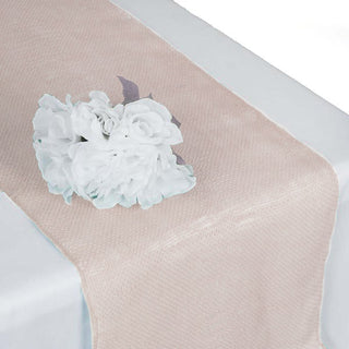 Add a Touch of Elegance to Your Event with the Blush Rustic Burlap Table Runner