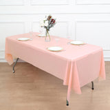 5 Pack Blush Rectangle Plastic Table Covers, 54inchx108inch PVC Disposable Tablecloths