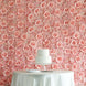 11 Sq ft. | Blush Rose Gold and Cream 3D Silk Rose and Hydrangea Flower Wall Mat Backdrop