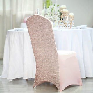 Elevate Your Event with the Blush Spandex Stretch Banquet Chair Cover