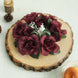 4 Pack | 3inches Burgundy Artificial Silk Rose Flower Candle Ring Wreaths