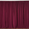 2 Pack Burgundy Scuba Polyester Curtain Panel Inherently Flame Resistant Backdrops#whtbkgd