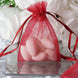 10 Pack | 3inch Burgundy Organza Drawstring Wedding Party Favor Gift Bags