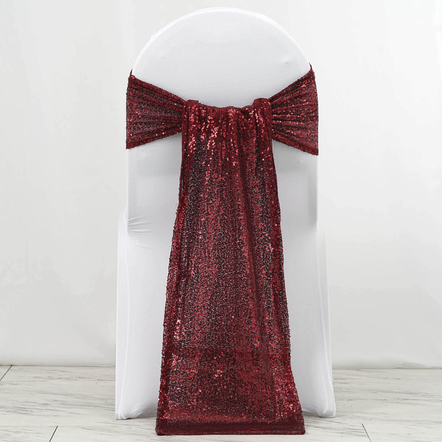 Chair Sashes, Sequin Fabric, Wedding Chair Decorations
