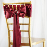 Add Elegance to Your Event with Burgundy Satin Chair Sashes
