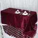90x132Inch Burgundy Satin Seamless Rectangular Tablecloth