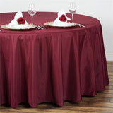 108inch Burgundy Polyester Round Tablecloth