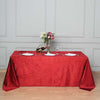 90x132inch Burgundy Seamless Premium Velvet Rectangle Tablecloth, Reusable Linen