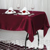 60x102" Burgundy Satin Rectangular Tablecloth