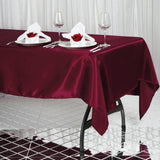 Burgundy Satin Tablecloth for Elegant Event Decor