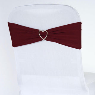 Add Elegance to Your Event with Burgundy Spandex Chair Sashes