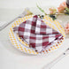 5 Pack | Burgundy/White Buffalo Plaid Cloth Dinner Napkins, Gingham Style | 15x15Inch