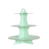 13inch 3-Tier Gold/Mint Cardboard Cupcake Dessert Stand Treat Tower#whtbkgd