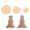 13inch 3-Tier Natural Wood Plank Print Cardboard Cupcake Dessert Stand. Disposable Treat Tower