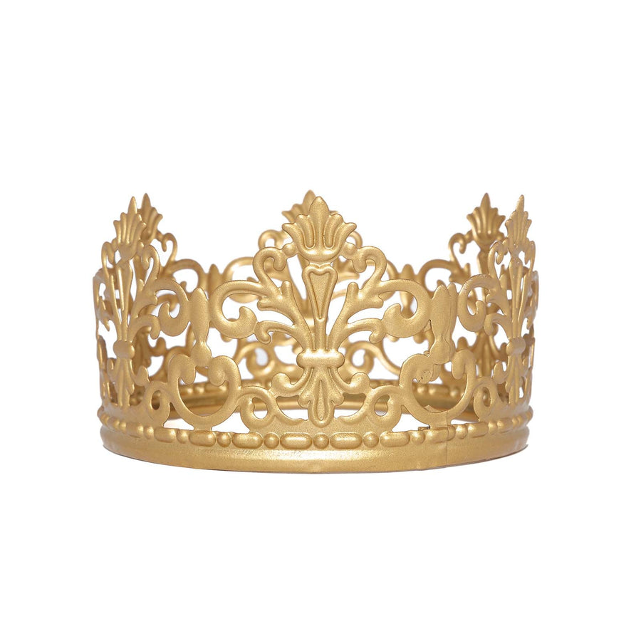2inch Matte Gold Metal Princess Crown Cake Topper, Wedding Cake Decor#whtbkgd