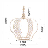 14inch Metallic Gold Crystal-Bead Royal Crown Cake Topper, Centerpiece