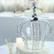 14inch Metallic Silver Crystal-Bead Royal Crown Cake Topper, Centerpiece