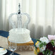 14inch Metallic Silver Crystal-Bead Royal Crown Cake Topper, Centerpiece