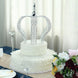 16inch Metallic Silver Crystal-Bead Royal Crown Cake Topper, Centerpiece