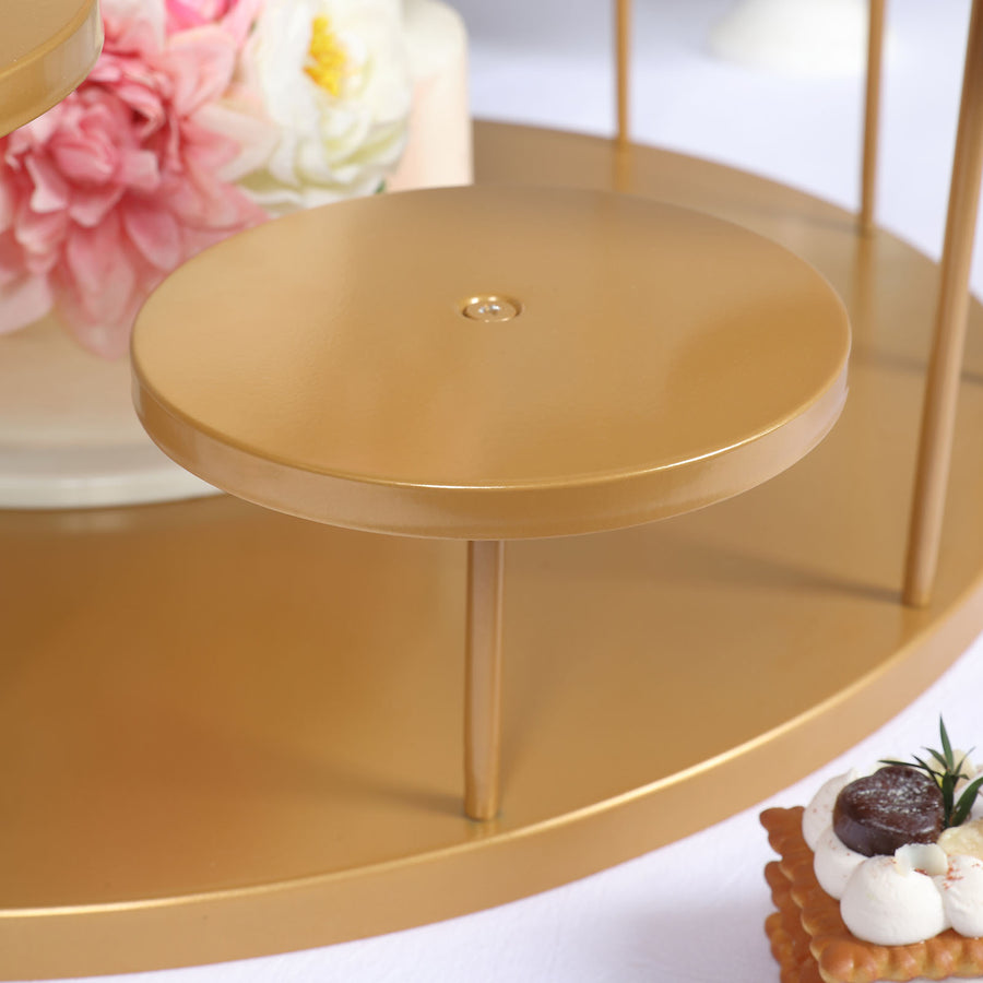 29inch Tall Gold Metal Grand Cake Stand, 12-Arm Tiered Dessert Display Holder