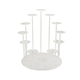 29inch Tall 12-Arm Tiered Clear Acrylic Cupcake Serving Rack#whtbkgd