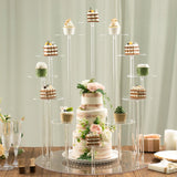29inch Tall 12-Arm Tiered Clear Acrylic Cupcake Serving Rack