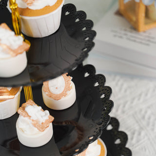 Versatile Black/Gold Cupcake Stand for All Your Event Needs