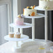 4-Tier Half Moon White Plastic Cake Dessert Stand, 4-Shelf Cupcake Display - 17inch Tall