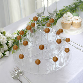 12" Clear 3-Tier Round Cupcake Stand: Display Your Sweet Treats in Style